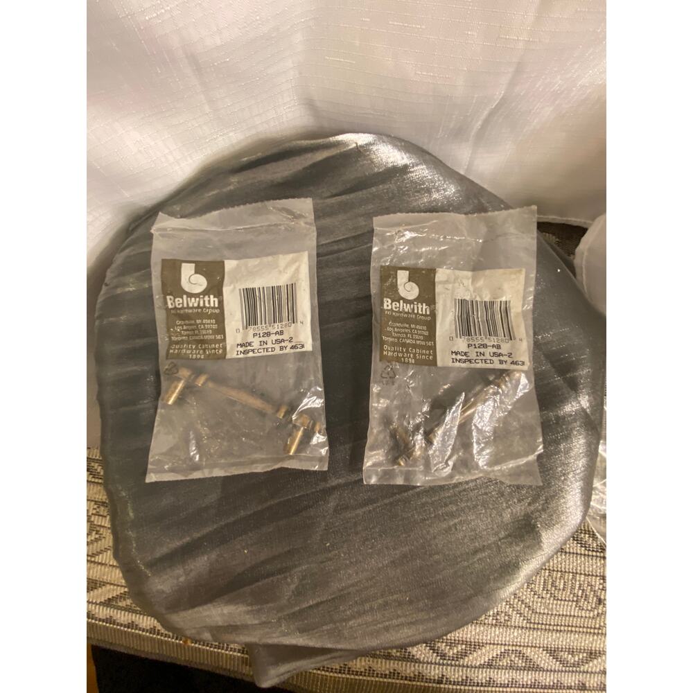 Set of 2 Belwith Drawer Handles Decorative Brass 3 1/4 in. NOS